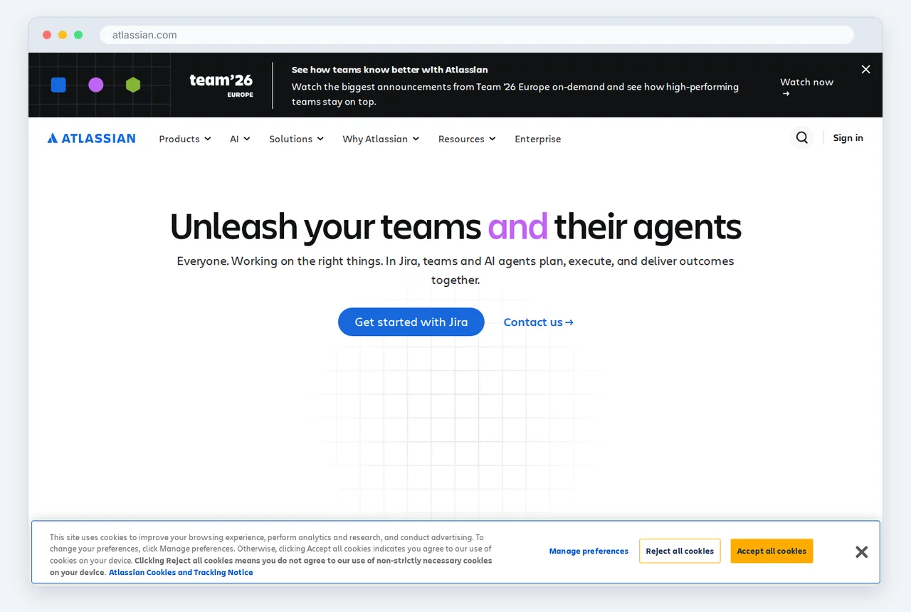 Screenshot of the Jira MCP homepage captured in October 2026, shown with Ranking the top Jira MCP integrations