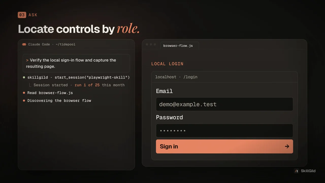 Playwright Skill demo: automates browser flows and checks the resulting page.